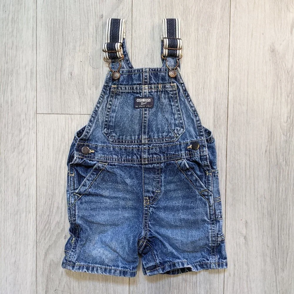 OshKosh B'gosh Denim Overall Shorts 18m
